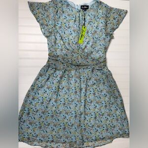Sam Edelman Chiffon Printed Mini Dress Floral 8 NEW. 1323